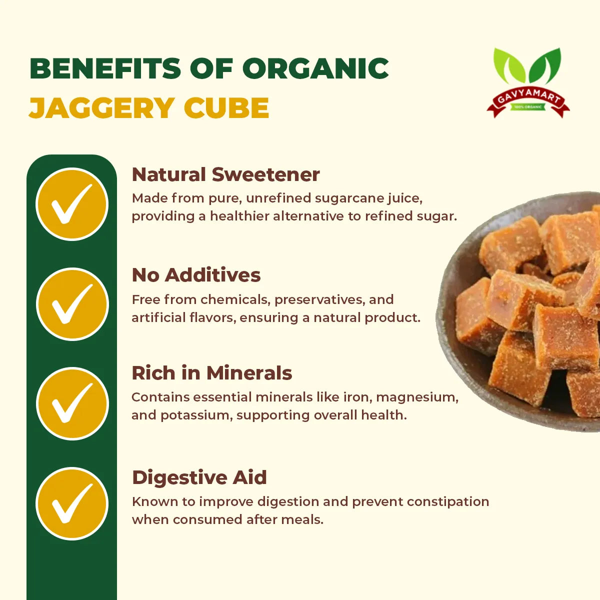 Jaggery Cube | Jaggery | Organic Jaggery