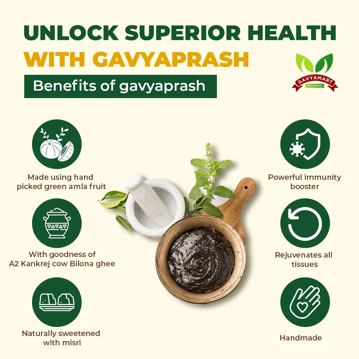 Chyawanprash | Gavyaprash | A2 Cow Ghee| Mishri| SwarnaBhasma