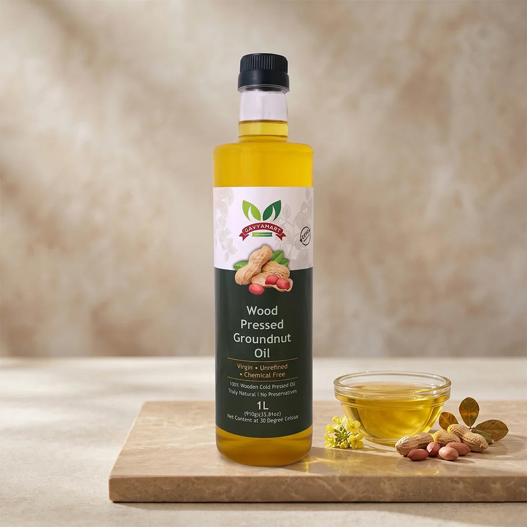 Wood Pressed Groundnut Oil | Cold Pressed Peanut Oil