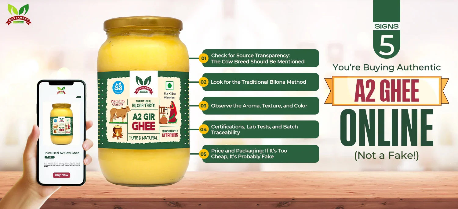 a2 Ghee | Gir Ghee online | 5 Signs You’re Buying Authentic A2 Ghee Online (Not a Fake!)
