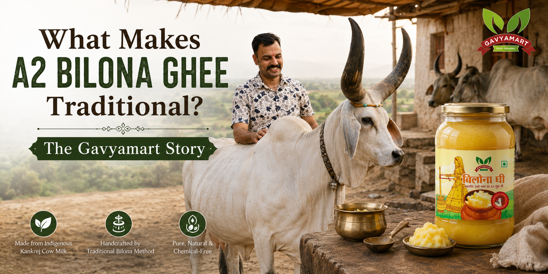Gavyamart founder Ravindra Singh Shekhawat sharing the story behind A2 Bilona Ghee, indigenous cows, gaupalaks, and traditional Indian ghee-making.