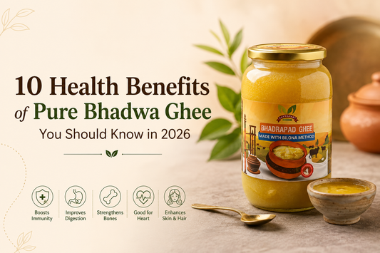 Pure Bhadwa Ghee – Traditional Ayurvedic Bilona Ghee Made from Desi Cow Milk