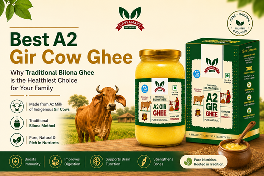 Best A2 Gir Cow Ghee – Traditional Bilona Ghee made from pure Gir cow A2 milk, the healthiest choice for your family with natural nutrition, authentic taste, and Ayurvedic benefits.
