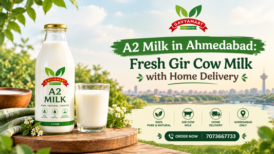 Fresh A2 Gir cow milk in Ahmedabad with home delivery by Gavyamart
