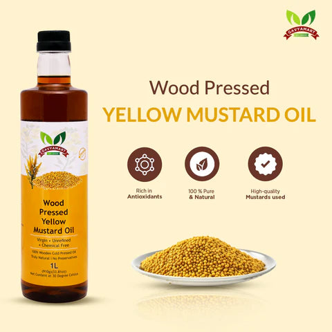 Gavyamart Yellow Mustard Oil I Cold-Pressed I Single-filtered