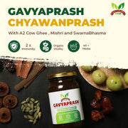 Chyawanprash | Gavyaprash | A2 Cow Ghee| Mishri| Best Chyawanprash in India | Premium Ayurvedic Chyawanprash | Natural Immunity Booster | Herbal Chyawanprash for Family | Healthy Lifestyle Supplement 