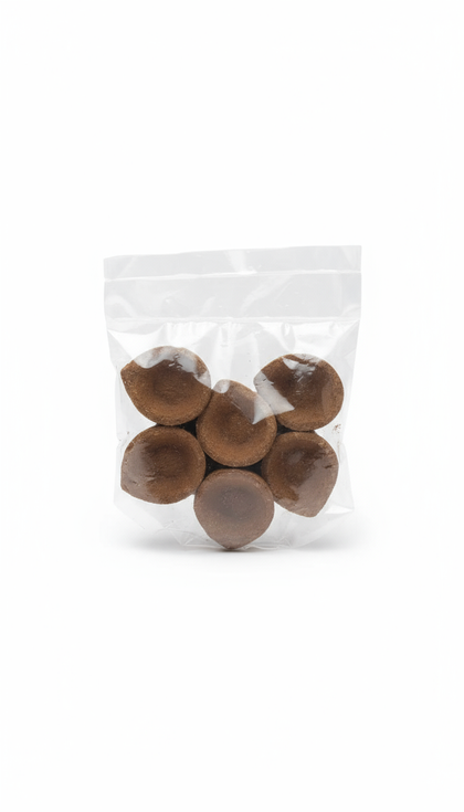Cow Dung Diya | Organic Diya Made By Gobar - Pack of 6