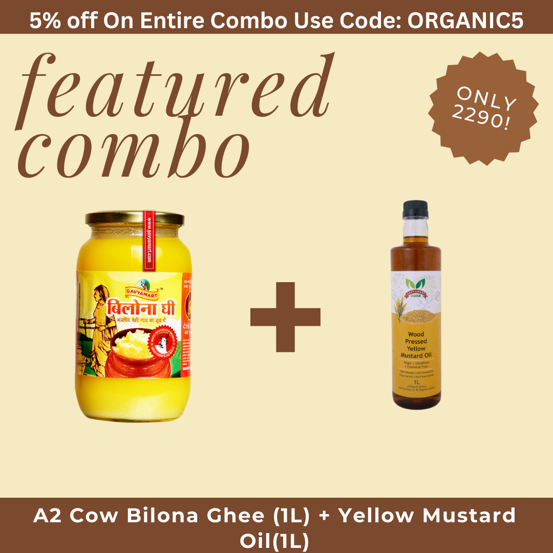 A2 Cow Bilona Ghee (1L) + Yellow Mustard Oil(1L)