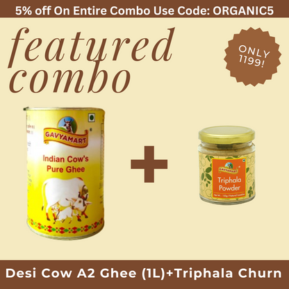Desi Cow A2 Ghee (1L)+Triphala Churn
