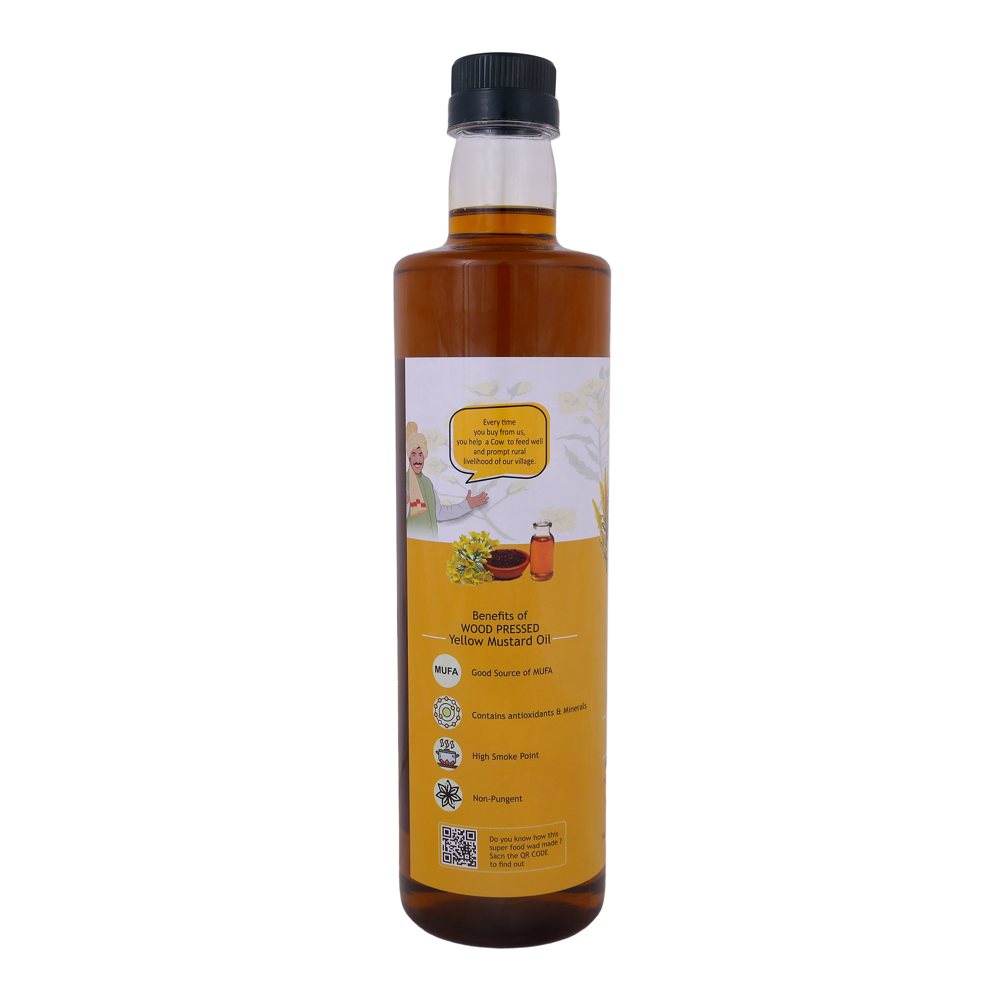 Gavyamart Yellow Mustard Oil I Cold-Pressed I Naturally Processed Oil