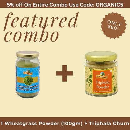 1 Wheatgrass Powder (100gm) + Triphala Churn