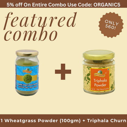 Wheatgrass Powder | Triphala Powder | Organic Powders