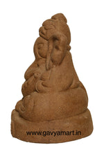 Eco-Friendly Ganpati Idol Online | Cow Dung Ganesh Murti | Gomaye Ganesh 9 Inch