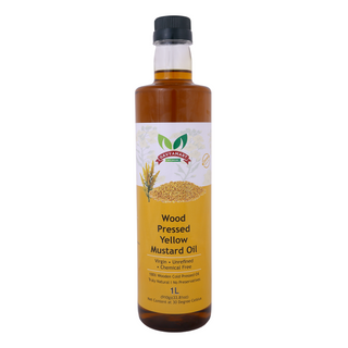 Gavyamart Yellow Mustard Oil I Cold-Pressed I Single-filtered - 1 Litre
