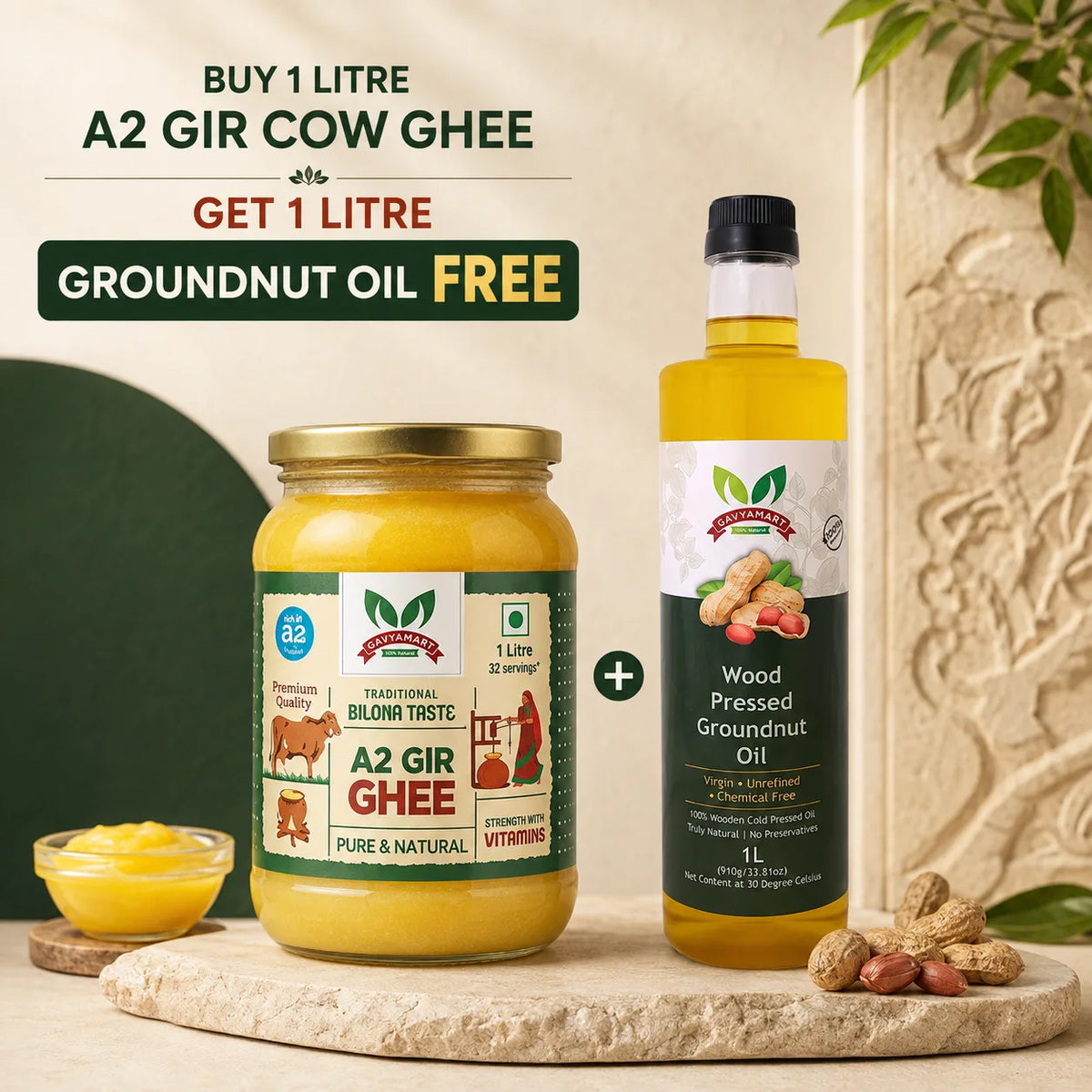 A2 Cow Ghee with Groundnut Oil