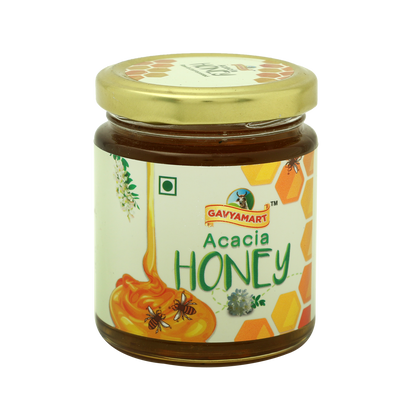 Gavyamart Acacia Honey Raw and Unprocessed - 250GM